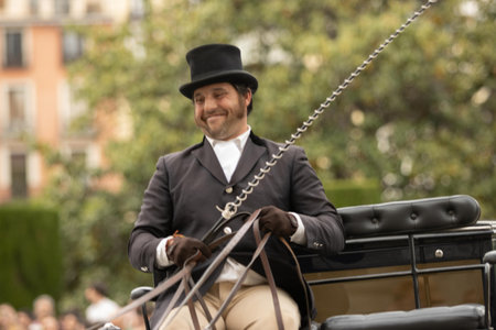 Madrid,Madrid/Spain;04-30-20213 recreation of the battle of the Plaza de Oriente in 1808 of the town against the French troops.のeditorial素材