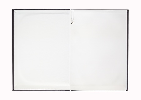 Open notebook isolated on white background