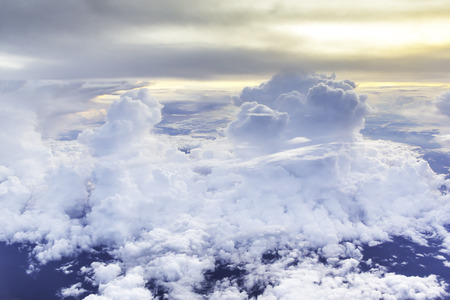 Nimbus in cloudscape with orange of sunshine