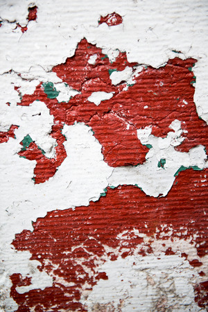 Old Painted Wall. Red and White backgroundの写真素材