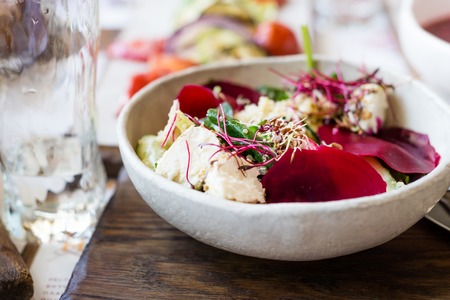Healthy warm salad from quinoa and vegetablesの写真素材