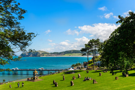 Llandudno Sea Front in North Wales, United Kingdomのeditorial素材
