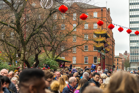 Chinese New Year 2018 Manchester Celebrations Parade, UKのeditorial素材