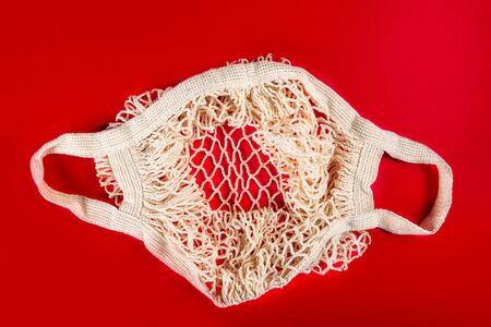 Cotton String Mesh Bag, Reusable Shopping Tote for Grocery, Ecological zero waste and say no to...
