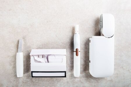 Heat not burn system for smoking, New trendy tobacco product technology iqos, modern hybrid cigarette deviceの写真素材