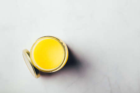 Ghee Pure Organic Cooking Oil, Bio Ayurveda Lactose free high quality butterの写真素材