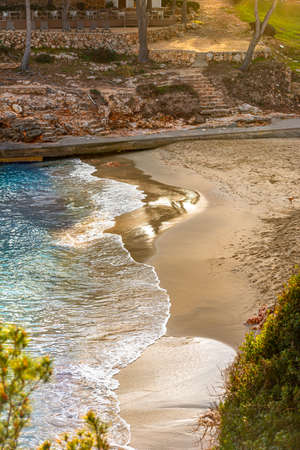 Beach with azure waters on Palmaの写真素材
