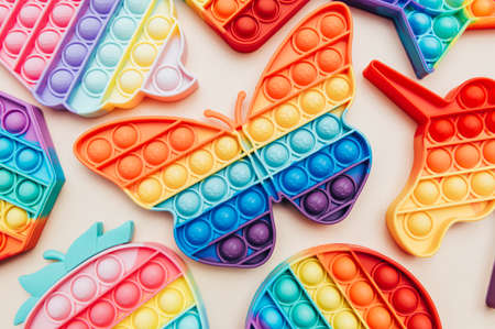 Rainbow  Bubble Sensory Fidget Toysの写真素材