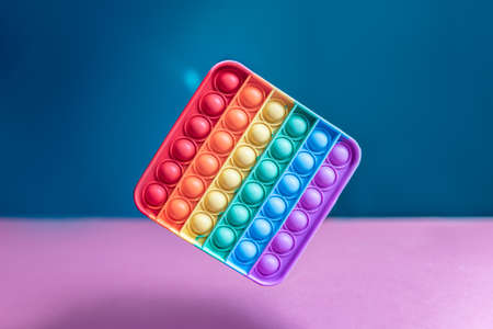 Rainbow Pop up Bubble Sensory Fidget Toyの写真素材