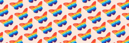 Pattern Rainbow Pop It Bubble Sensory Fidget Toys