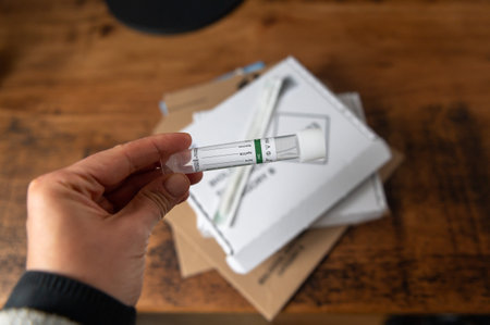 Home Coronavirus kit for COVID19 testのeditorial素材