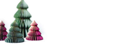 Trendy paper Christmas treesの写真素材