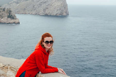 Observation deck, Cape Formentorの写真素材