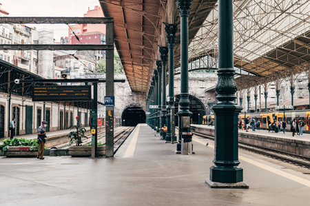 Porto central train stationのeditorial素材