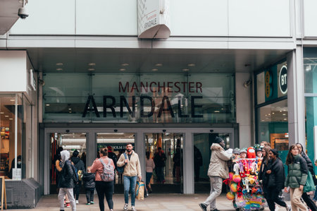 City centre of Manchester, UKのeditorial素材