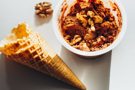 Easy Homemade no-churn chocolate ice cream in pot. Delicious and easy to make at home ice cream made...