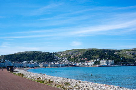 Llandudno, United Kingdom - September 3, 2023: Beautiful Summer Day in Llandudno Sea Front in North Wales, United Kingdomのeditorial素材