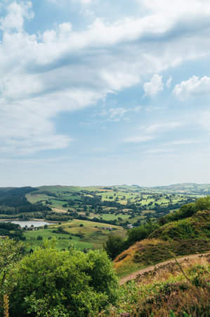 Teggs Nose, Ridgegate Reservoir, Trentabank Reservoir Circular, Peak District National Park, England, UKの写真素材