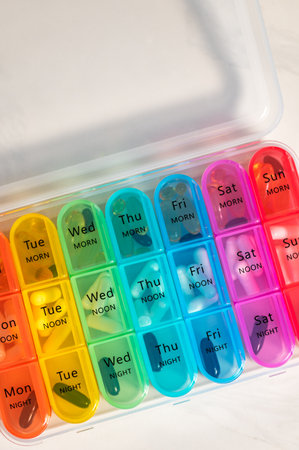 7 Day Weekly Pill Box for 3 Times a Day (Morning, Noon, Night), Daily Portable Travel Pill Box...
