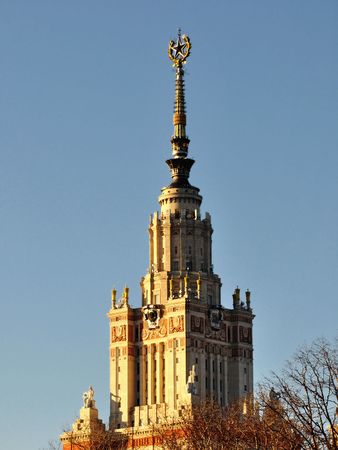 Spike of the main building MSUの写真素材