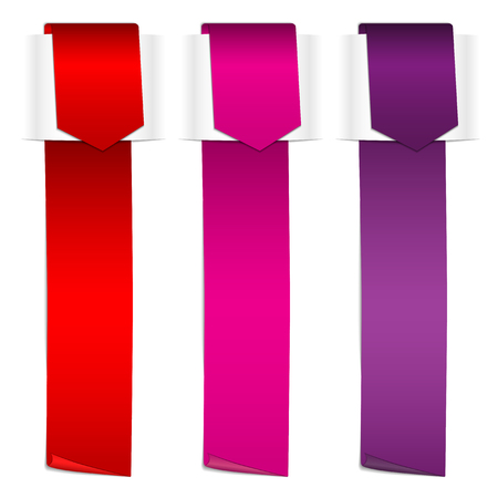 Folding ribbon insert under paper のイラスト素材