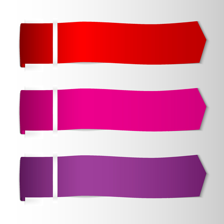 Folding ribbon insert under paperのイラスト素材