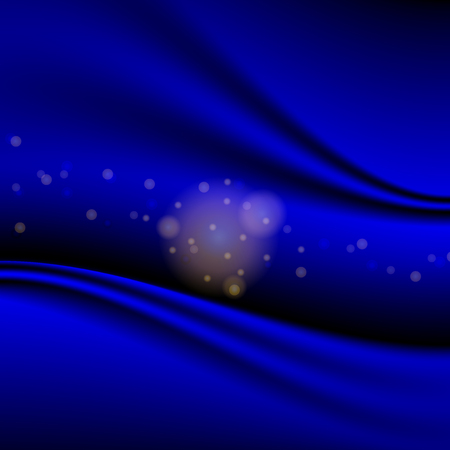 Shiny Bokeh horizontal line in dark blue background.のイラスト素材