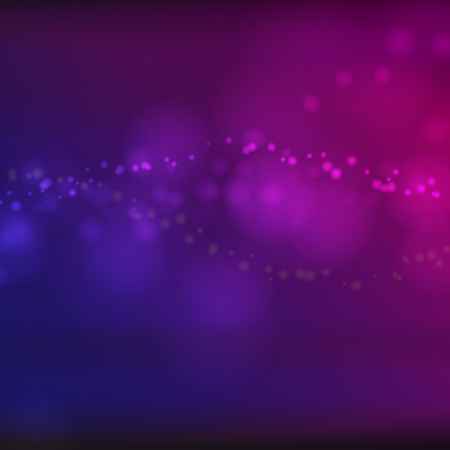 Shiny Blur Bokeh on blue-purple gradient background.のイラスト素材