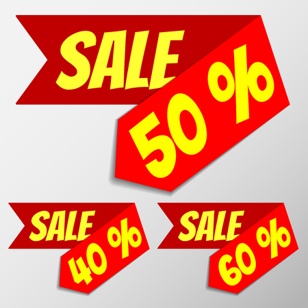 Red colorful sale bannerのイラスト素材