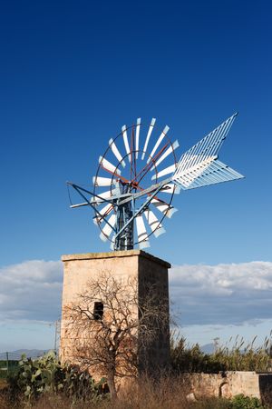 windmill at Majorcaの写真素材