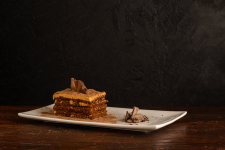 Chocotorta typical dessert from Argentina. Made with dulce de leche mixed with cream and chocolate...