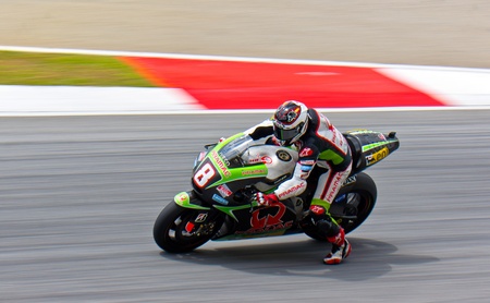 SEPANG, MALAYSIA-FEBRUARY 29   Hector Barbera of Pramac Racing Team at 2012 MotoGP Official Winter Test Sepang 2 on Feb  29, 2012 in Sepang, Malaysia The 2012 MotoGP season starts on April 8 in Qatar のeditorial素材