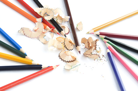 Children's colored pencilsの写真素材