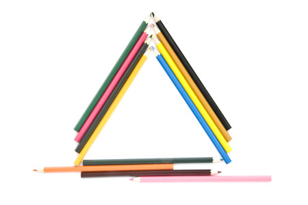 Children's colored pencilsの写真素材