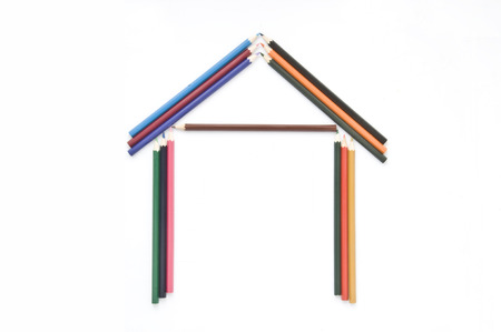 Children's colored pencilsの写真素材