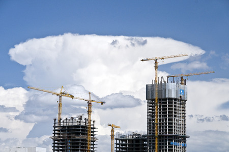 Construction site under the blue skyのeditorial素材