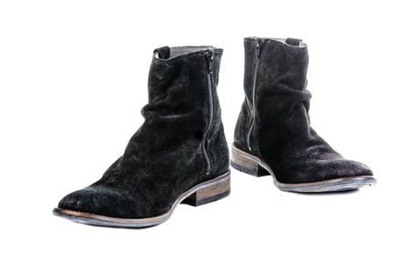Boot, Leather boots on a white background