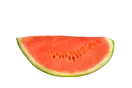 Slice of watermelon on white background