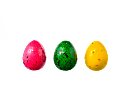 Gum ester eggs on white backgroundの写真素材