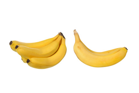 Bananas isolated on white background with cilpping path.の写真素材