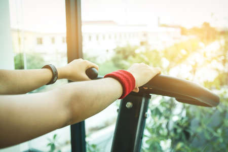 Women are exercising in fitness. for health