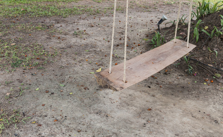 Empty swing in playground
