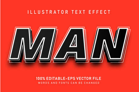 man text effectのイラスト素材
