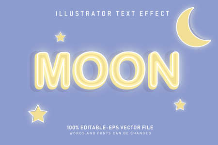 moon text effectのイラスト素材