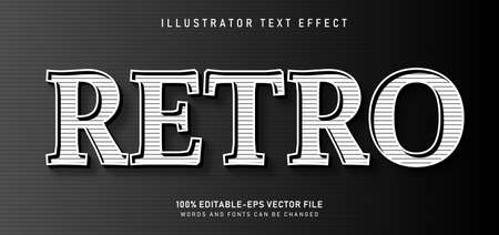 retro text effectのイラスト素材