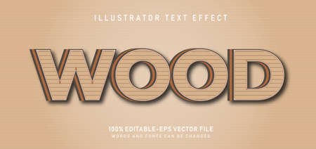 wood text effectのイラスト素材