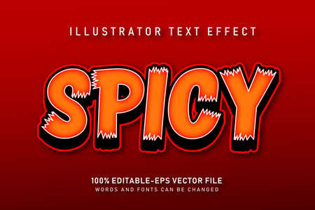 spicy text effectのイラスト素材