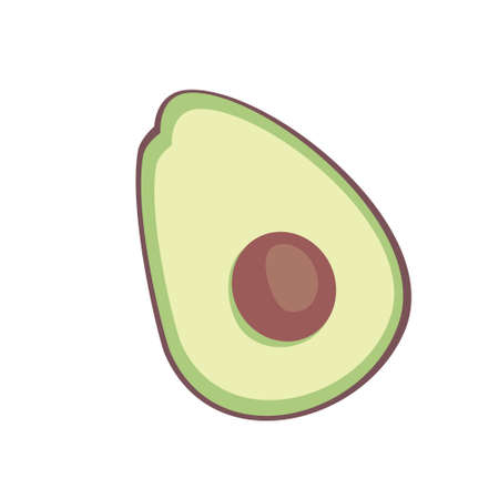 avocado design vector illustration objects, fresh fruit and organic fruit foodのイラスト素材