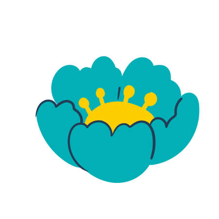 bud flowers design vector flat objects decoration objectのイラスト素材