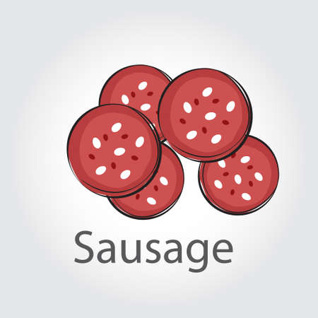 sausage design vector object illustrationのイラスト素材